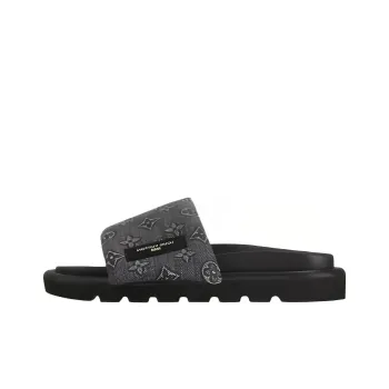 LOUIS VUITTON Slide Slippers Women's Black