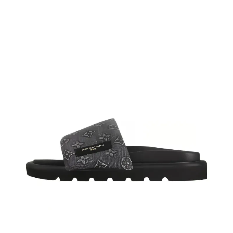 LOUIS VUITTON Pool Pillow Comfort Slide Slippers Women's Black-0