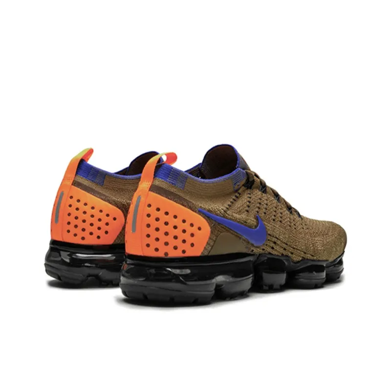 Nike Air VaporMax Flyknit 2 Golden Beige Racer Blue-3