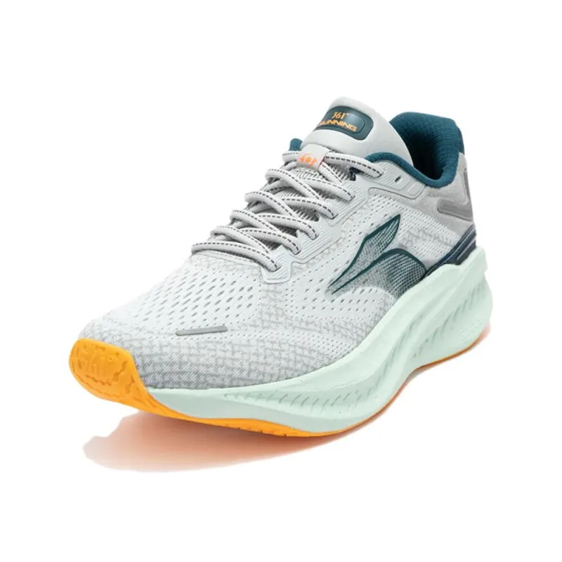 361° Foam Explosion 4.0 Wear-Resistant Slip-Resistant Low-Top Running Shoes Men's Gray Green-1
