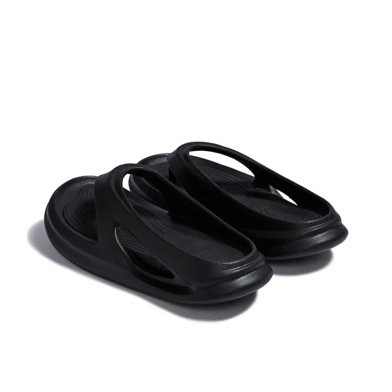 0592 EVA Quiet Slip Resistant Flip Flops Unisex Black-1