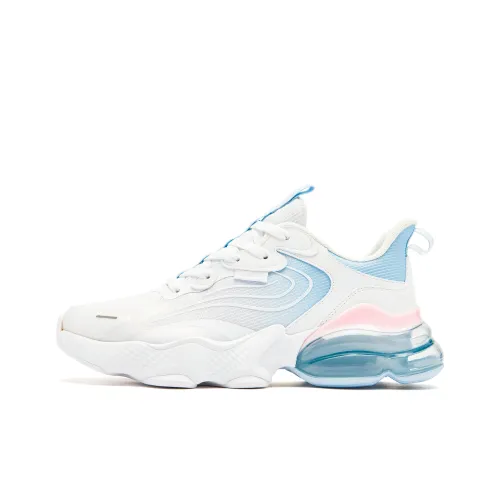 QIAODAN North Pluto 3.0 Running Shoes Women's Low-Top Jordan White Glacier Blue