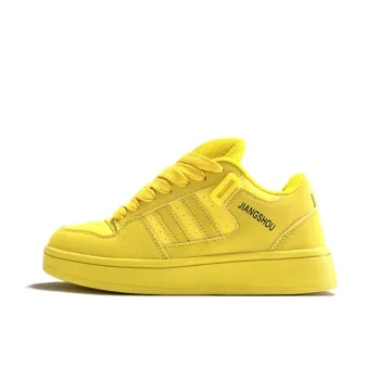 JIANGSHOU Wear resistant And Lightweight Low Top Skateboard Shoes Unisex Gold Coast
