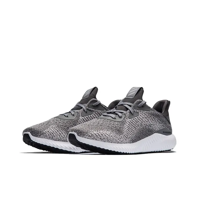 Adidas AlphaBounce Non slip Lightweight Low Top Running Shoes Unisex Gray-2