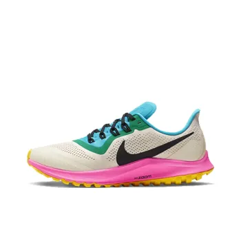 Nike Air Zoom Pegasus 36 Trail Light Orewood Brown Pink Blast Blue Lagoon Women's