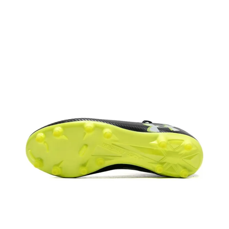 Under Armour Artificial Ground Anti Slip And Wear Resistant Breathable Soccer Shoes Unisex Black Green-3
