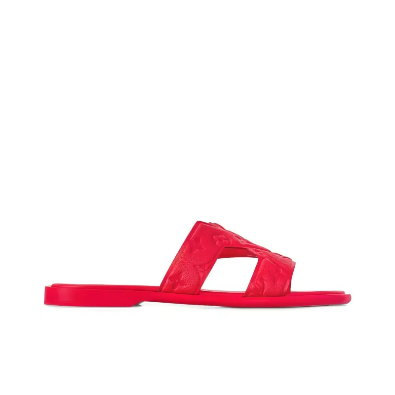 LOUIS VUITTON Oasis Rubber Sole Slide Slippers Men's Red-1