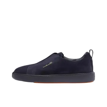 Santoni Round Toe Slip On Sneakers