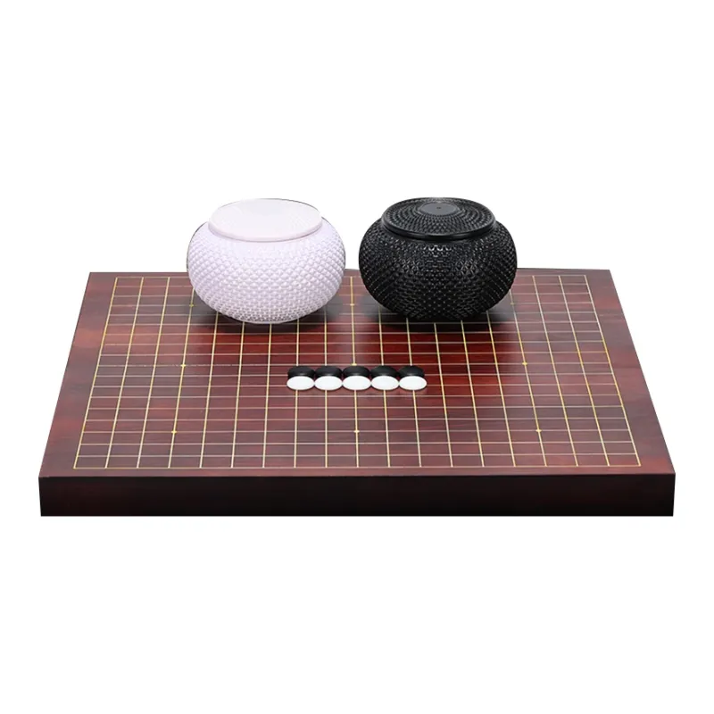 Imono Go Board Double Sided Beginner Set Genuine Yunzi Black White Chinese Chess 2 in 1 Solid Wood Board Games-0