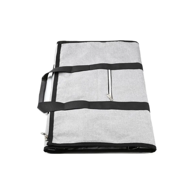 Ssweisiker Oxford One Shoulder Crossbody Handbag, Travel Bag Unisex Gray/Black/Red-3