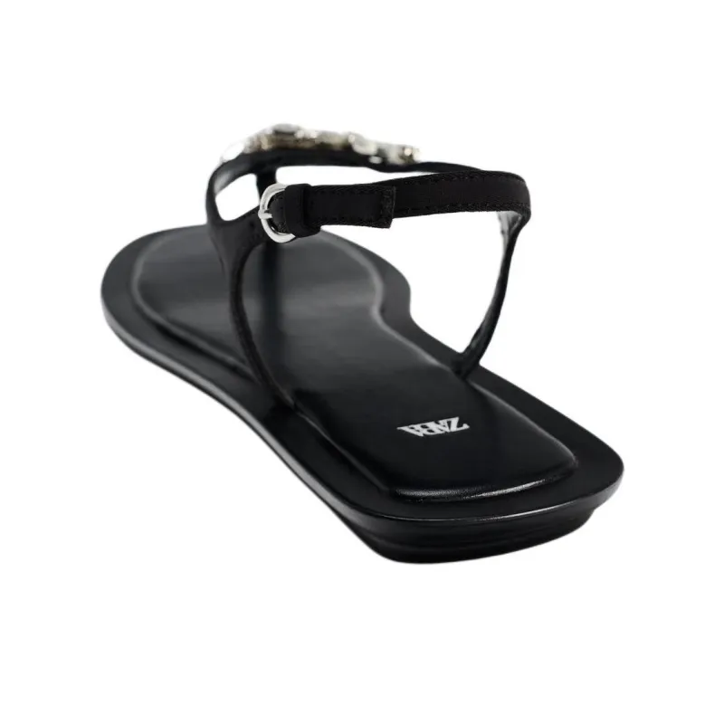 ZARA One Strap Sandals Women's Black-4