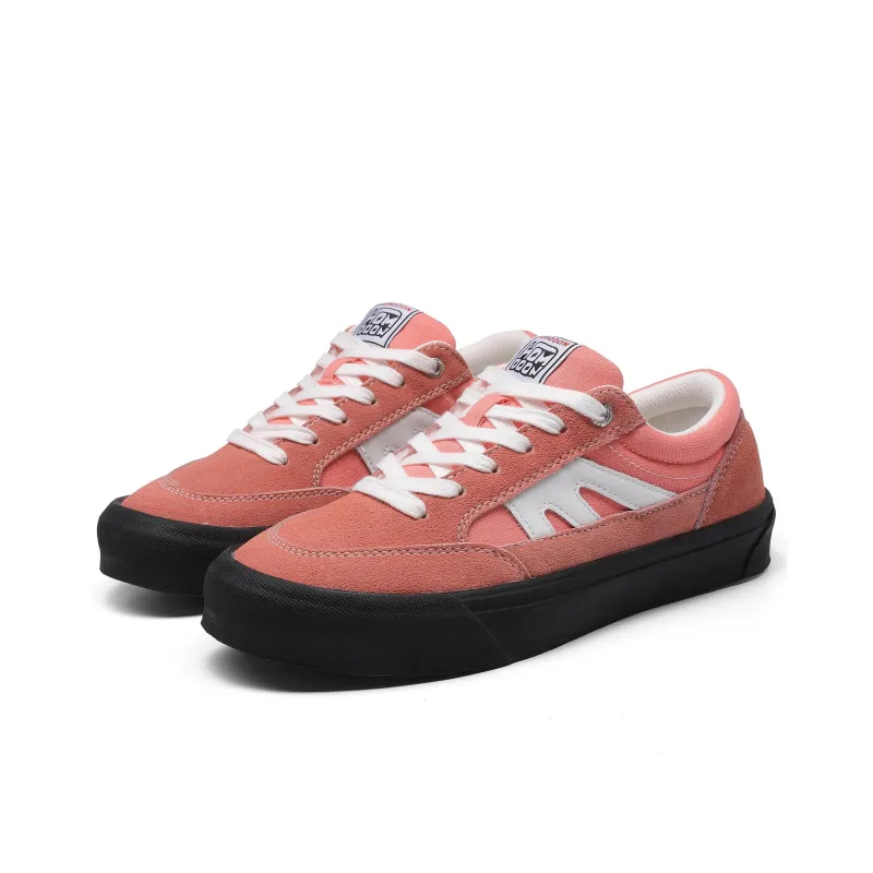 HOMDOON American Streetwear Anti Slip Wear Resistant Low Top Skateboard Shoes Unisex Rubber Pink-2