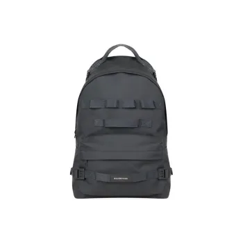 Balenciaga Recycled Nylon Backpack Medium Size Men's Dark Gray