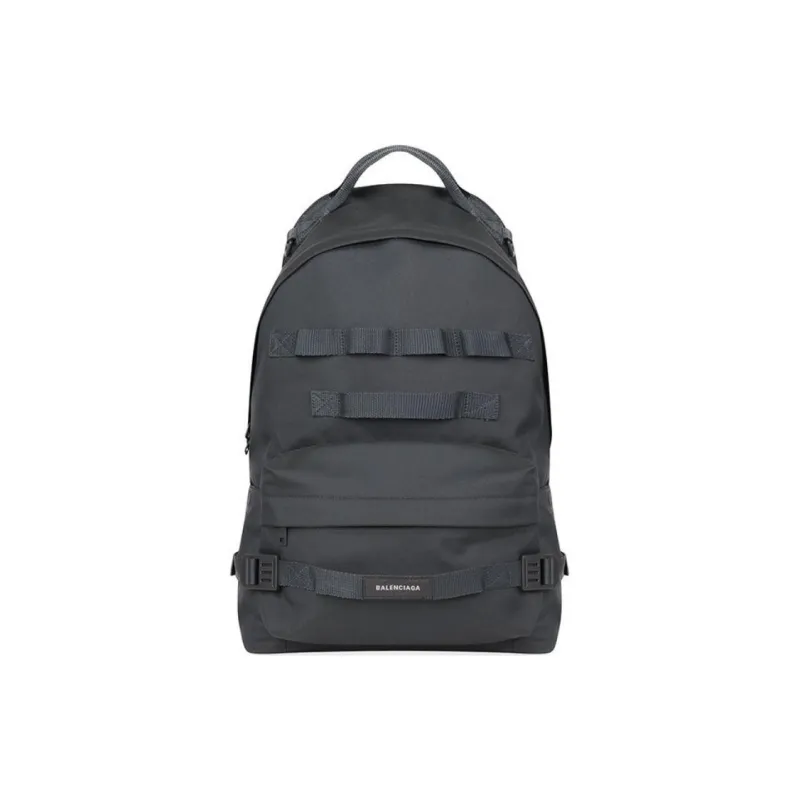 Balenciaga Recycled Nylon Backpack Medium Size Men's Dark Gray-0