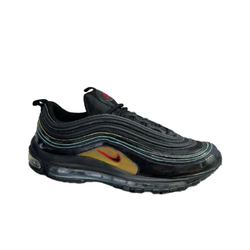Nike Air Max 97 Anti-Slip Wear-Resistant Low-Top Casual Running Shoes Unisex Black-1