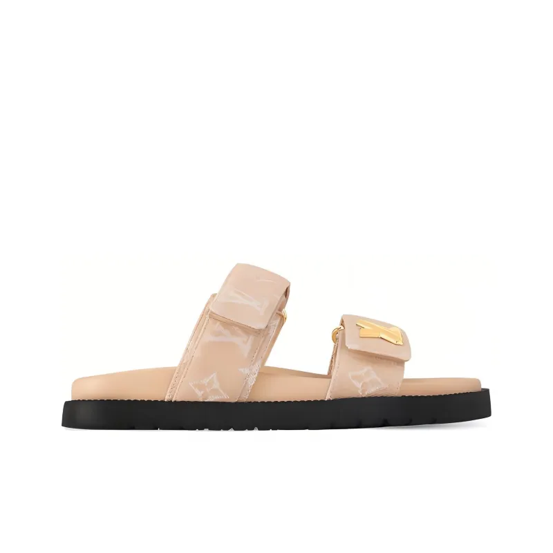LOUIS VUITTON Sunset Slide Slippers Women's Light Umber-1