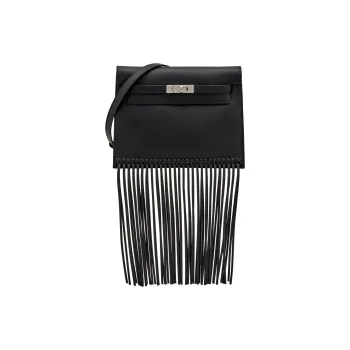 HERMES Kelly Danse Swift Leather Shoulder Bag Crossbody Bag Regular Women's 89 Noir Black