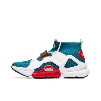 MARVEL x Anta Extensions Cushioning Wear Resistant Rebound Mid Top Running Shoes Men's Blue White
