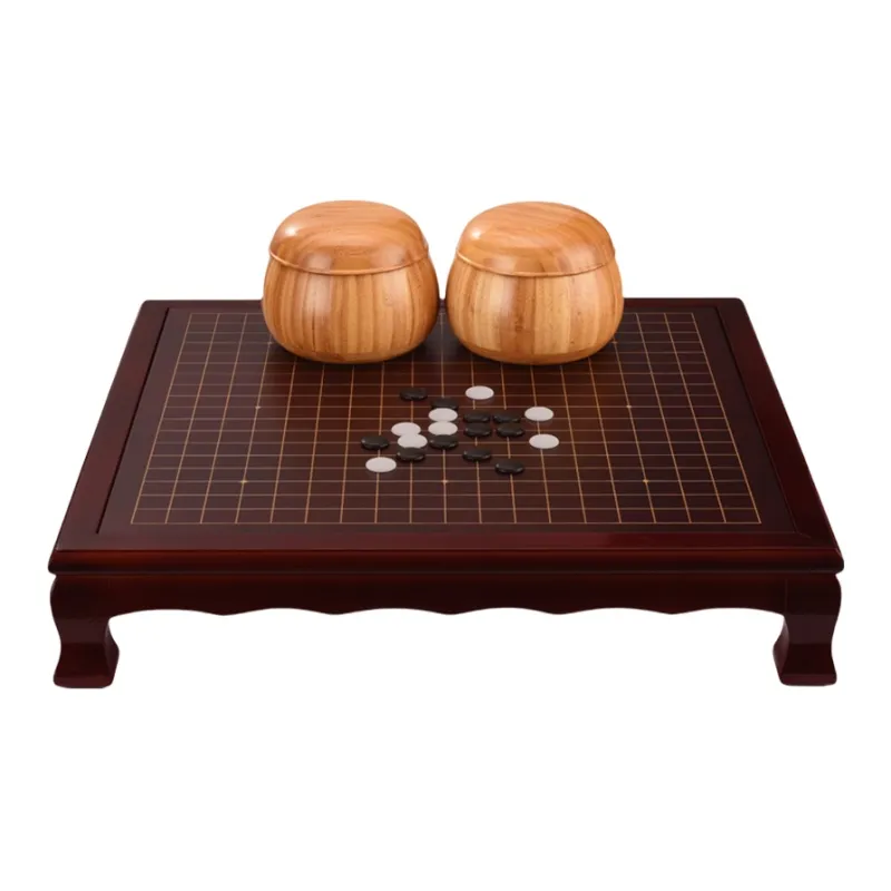 Imono Go Board Solid Wood Chinese Chess Cloud Pieces Five In A Row Genuine 2 in 1 Go Stone Board Games-1