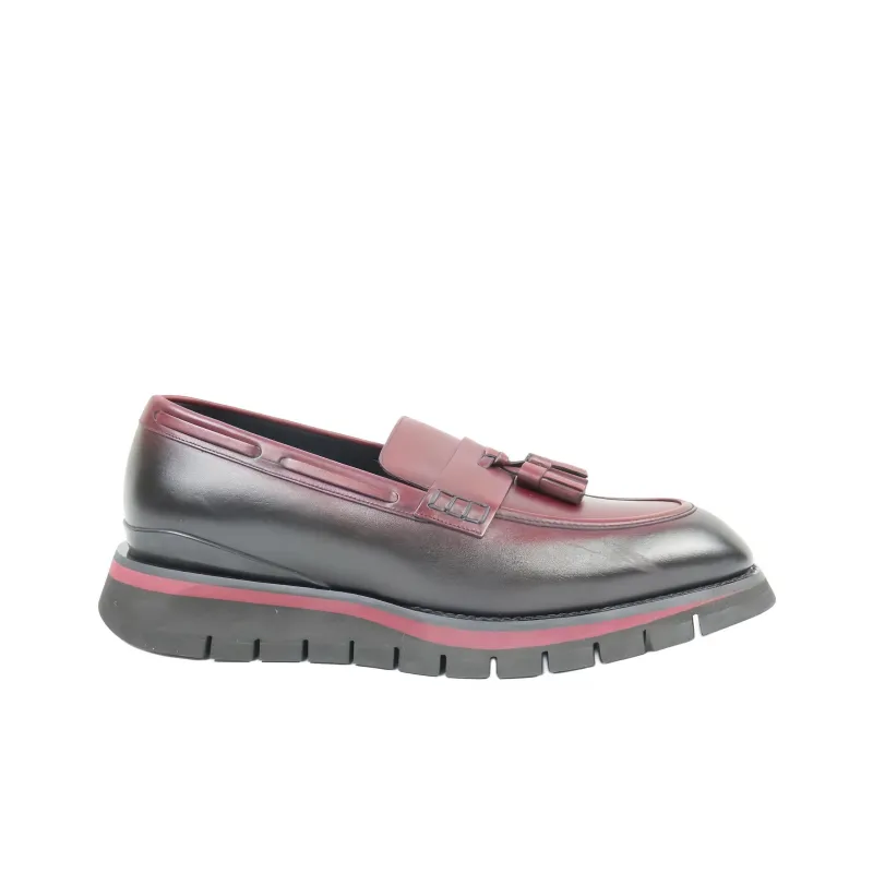 LOUIS VUITTON Goncourt Loafers 5cm Men's Red Brown-1