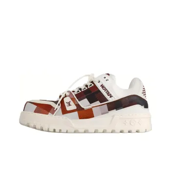 LOUIS VUITTON Trainer Maxi Low Top Skateboard Shoes Unisex Chestnut Brown