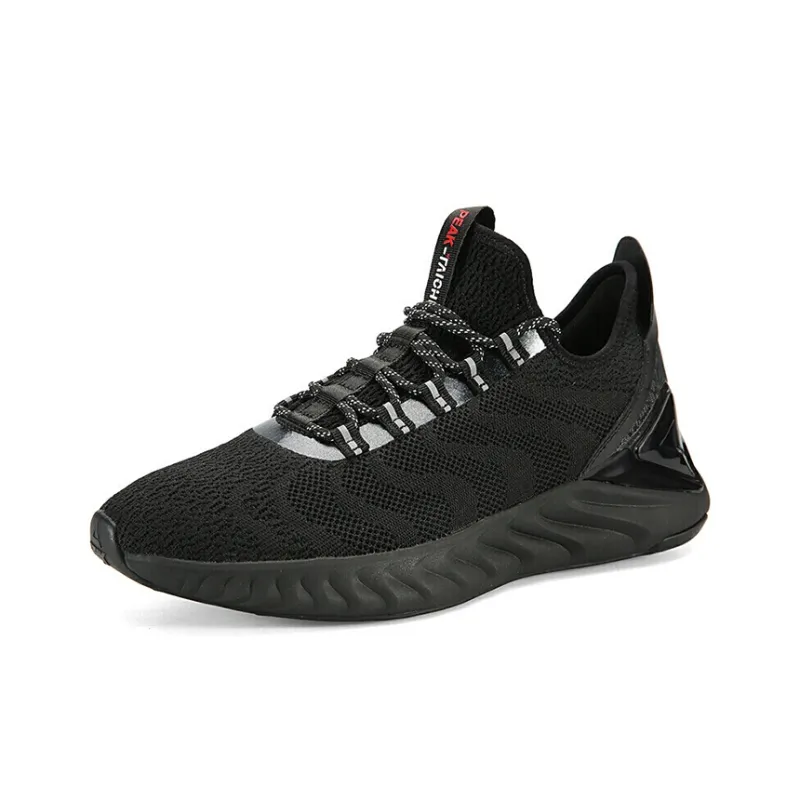PEAK Tai Ji1.0 Cushioning Anti-Slip Wear-Resistant Breathability Low-Top Running Shoes Unisex Break Night Black-2