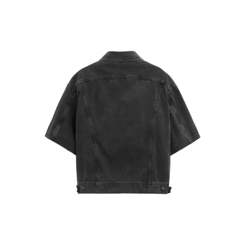 ZARA Denim Jackets Men Black-1