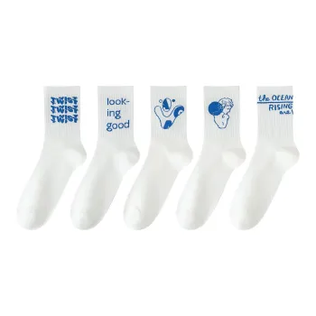 MIIOW Mid Calf Socks Men's 5 Pack
