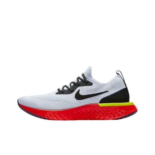 Nike Epic React Flyknit White Bright Crimson