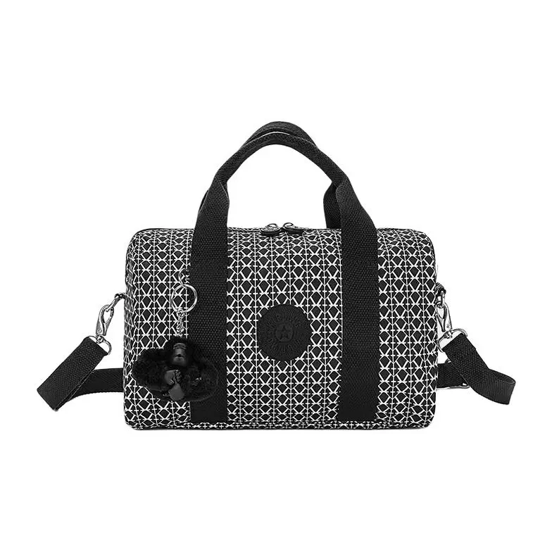 Kipling Polyester Shoulder Bag, Crossbody Bag, Handbag Small Size Women's Black & White-0