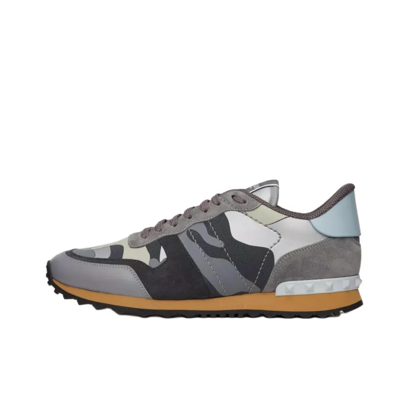 Valentino Garavani Rockrunner Camouflage Lace Up Sneakers-0