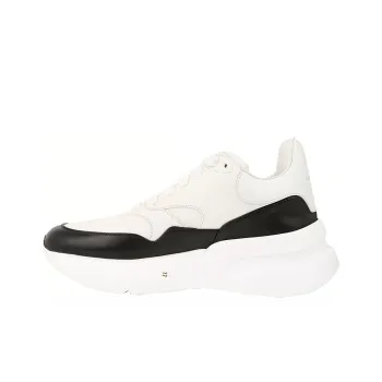 Alexander McQueen Oversized Runner In Nappa Calf Leather 'White Black' Women's