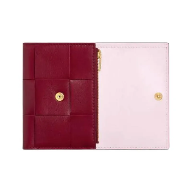 Bottega Veneta Lambskin Wallet Women's Red-2