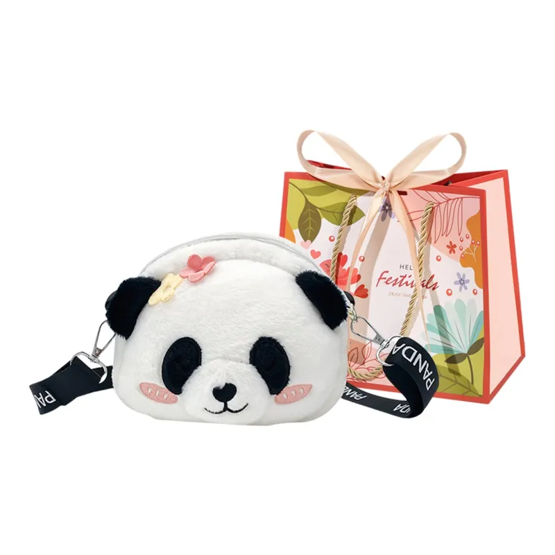 Cwatcun Plush Crossbody Bag Unisex White-0