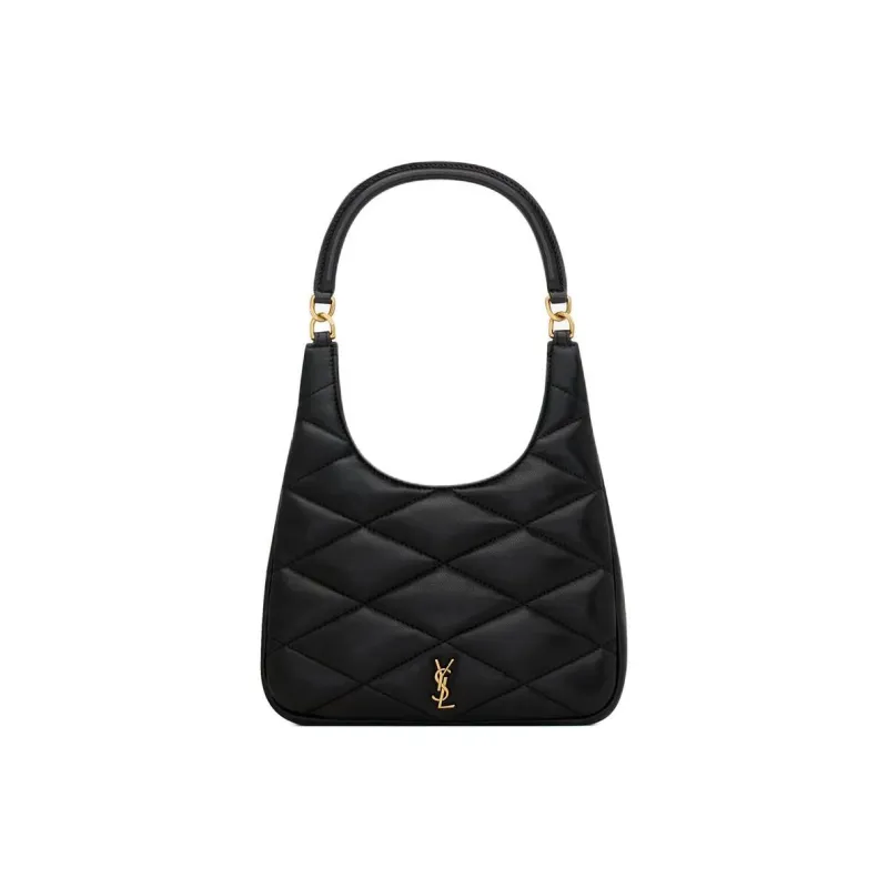 SAINT LAURENT Sade Series Sheepskin Hobo Bag Portable Crossbody Bag Shoulder Bag Women's Black-0