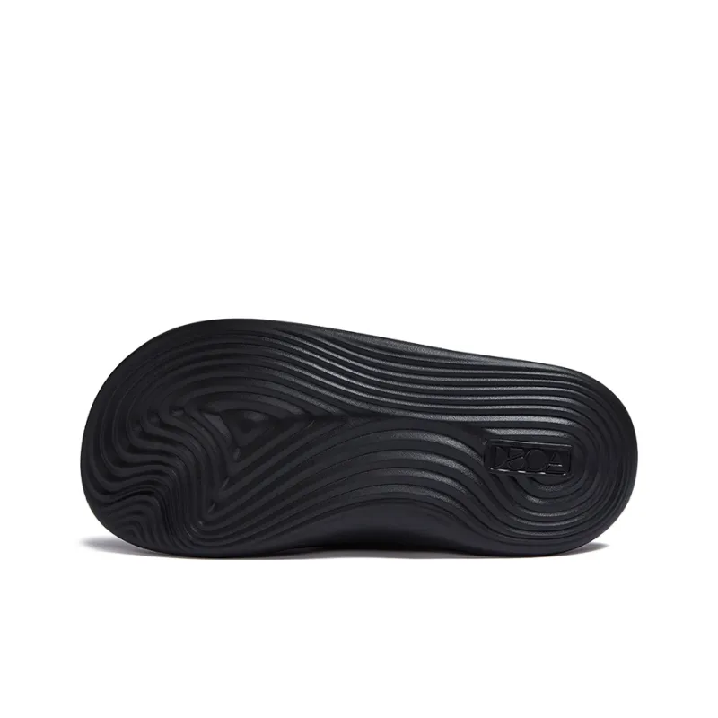 0592 EVA Quiet Slip Resistant Flip Flops Unisex Black-4