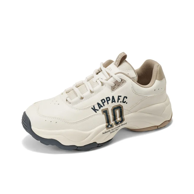 Kappa Anti Slip Wear Resistant Low Top Chunky Sneakers Unisex Winter White/Gray Khaki-2