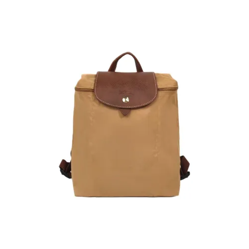 LONGCHAMP Recycled Canvas Backpack Medium Size Women's Sand