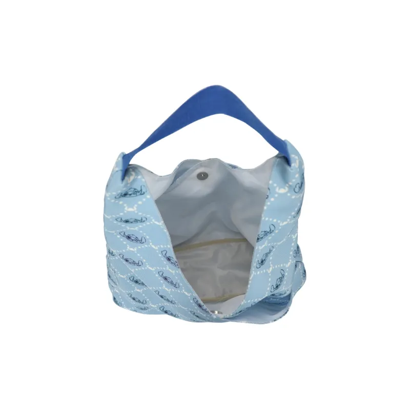 Disney Stitch Series Canvas One Shoulder Handbag Regular Unisex Light Blue-4