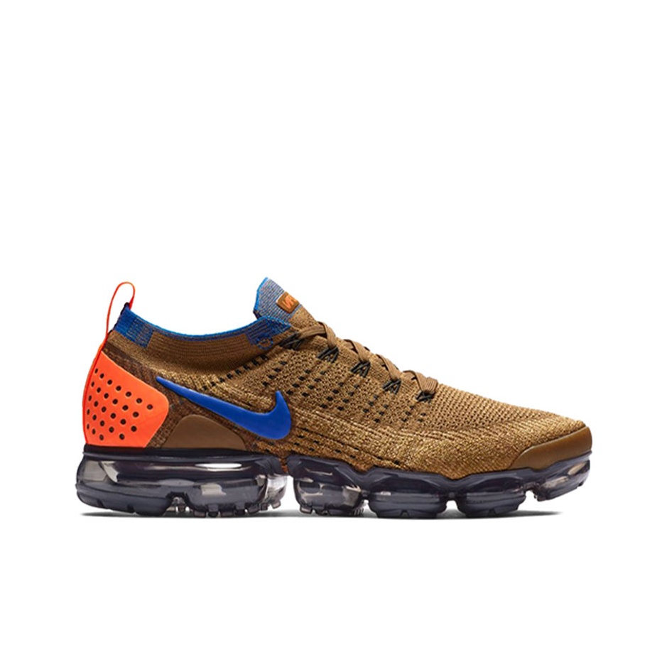 Nike Air VaporMax Flyknit 2 Golden Beige Racer Blue POIZON