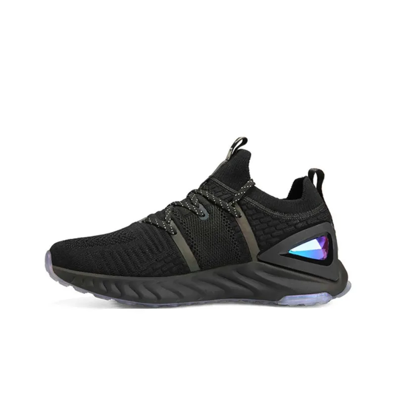 HEIYIREN x PEAK Shock Absorbers With Slip Resistant Features Low Top Running Shoes Men's Black-1