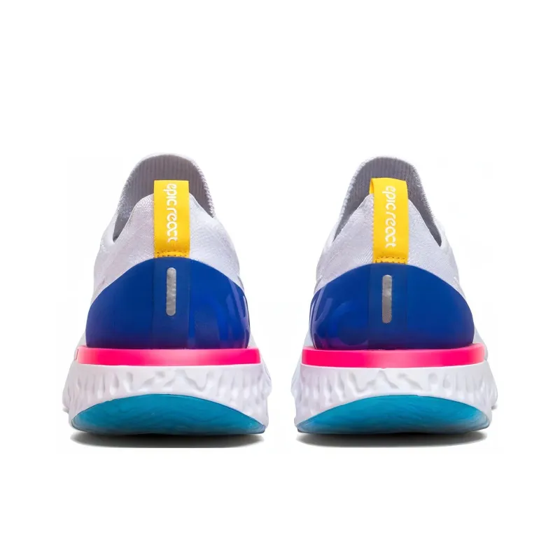 Nike Epic React Flyknit White Racer Blue Pink Blast Women's-3