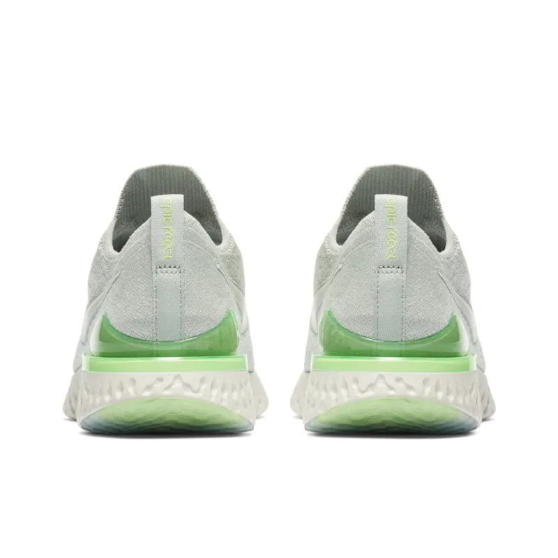 Nike Epic React Flyknit 2 Light Silver Lime Blast Women's-4