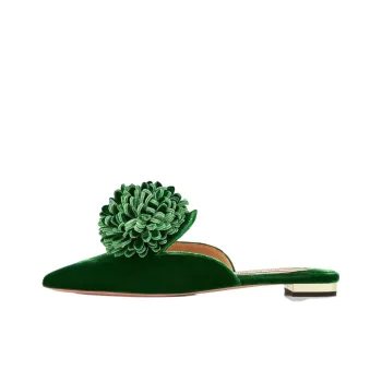 AQUAZZURA Wrap-toe Slippers Women's Green