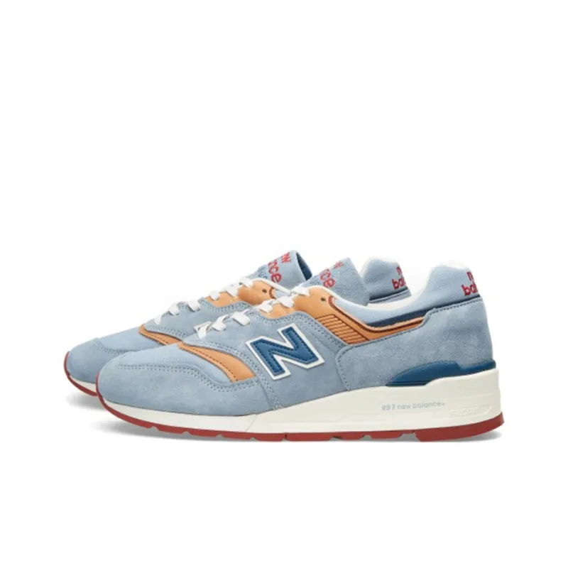 New Balance NB 997 Anti Slip And Wear Resistant Lightweight Low Top Running Shoes Men's Light Blue-1