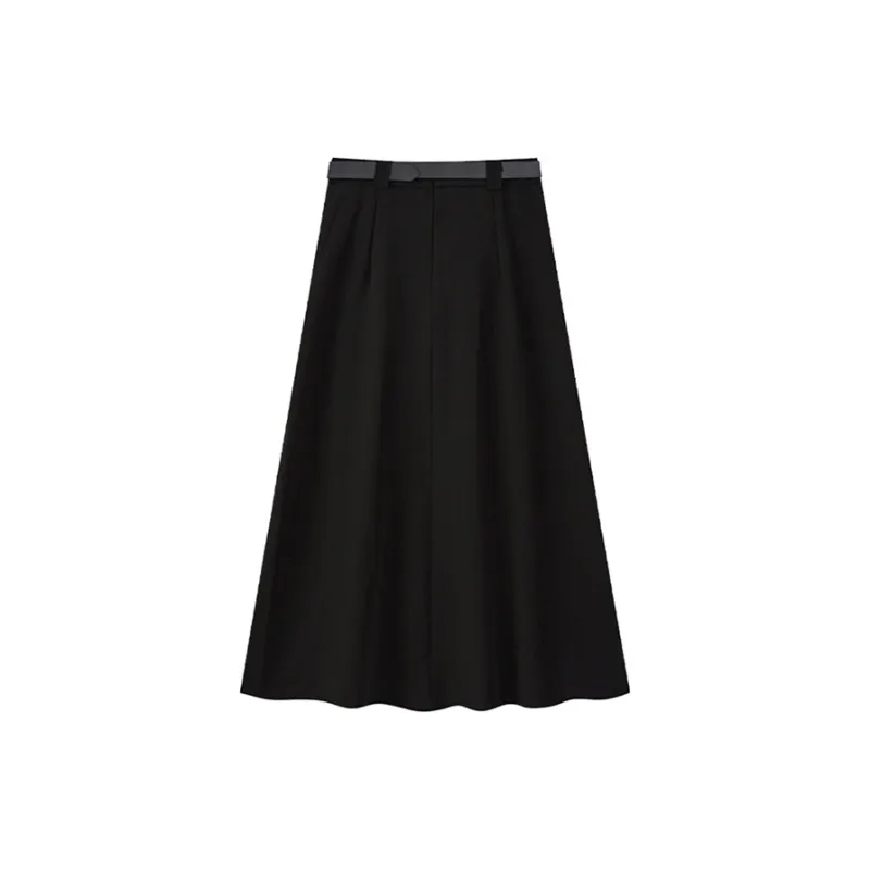 Pa33word Casual Long Skirt Women's Gray-6