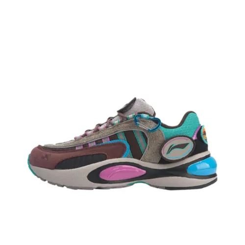 LiNing V8 2019 New York Fashion Apparel Weekly Runway Low Top Running Shoes Men's Blue Purple