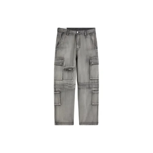 H&M Cargo Pants Men Denim Gray