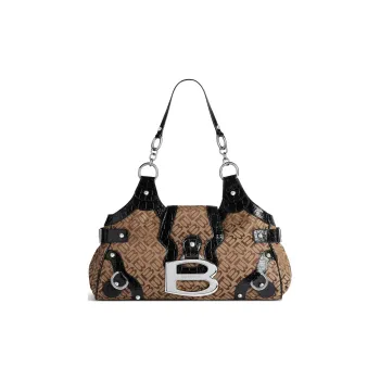 Balenciaga Essex Monogrammed Medium Shoulder Bag