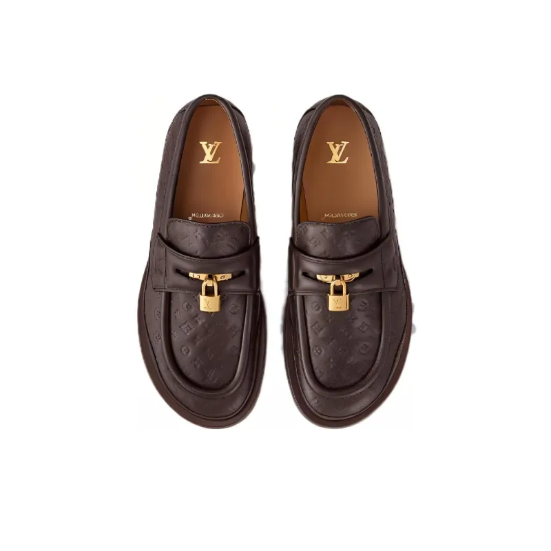 LOUIS VUITTON Dandy Loafers Men's Brown-3